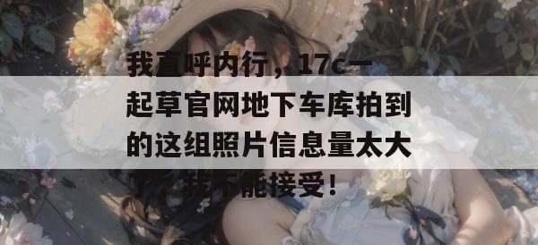 我直呼内行，17c一起草官网地下车库拍到的这组照片信息量太大了，我不能接受！